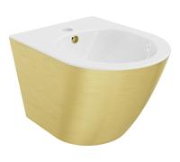 Mexen Lena bidet suspendu, blanc/motif doré lignes - 35224807 16099 5907709154643