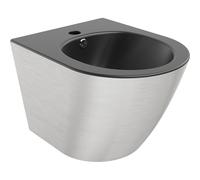 Mexen Lena bidet suspendu, noir mat/motif lignes argent - 35224873 16098 5907709154681