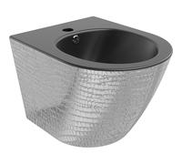 Mexen Lena bidet suspendu, noir mat/motif argenté écaille - 35224872 16094 5907709154674