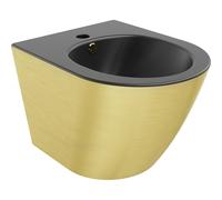 Mexen Lena bidet suspendu, noir mat/motif doré lignes - 35224877 16100 5907709154728