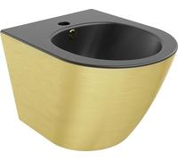 Mexen Lena Bidet suspendu, noir mat/or motif géométrique - 35224877