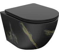 Mexen Lena Cuvette de WC Rimless avec abattant Slim softclose, plastique thermodurcissable, pierre noire - 30224098