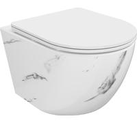 Mexen Lena Cuvette de WC Rimless avec abattant Softclose Slim, plastique thermodurci, blanc pierre - 30224092