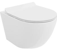 Mexen Lena Cuvette de WC Rimless Tornado avec abaissement automatique Slim, plastique thermodurci, blanc brillant - 30224000T
