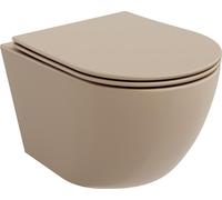 Mexen Lena Cuvette de WC sans rebord avec plaque mince à chute lente, duroplast, cappuccino mat - 30224064