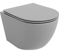 Mexen Lena Cuvette de WC sans rebord avec plaque mince à chute lente, duroplast, gris clair mat - 30224061