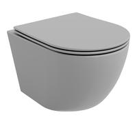 Mexen Lena cuvette WC Rimless avec abattant slim à descente progressive, duroplast, gris clair mat - 30224061 5223 5907709175624