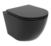 Mexen Lena cuvette WC Rimless Tornado avec abattant à descente lente slim, duroplast, noir mat - 30221085T 61498 5905315577436