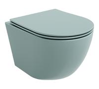 Mexen Lena cuvette WC sans rebord avec abattant à descente lente slim, duroplast, vert mat clair - 30224048 16042 5907709156289