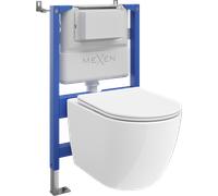 Mexen Lena ensemble encastré WC châssis pneumatique Tex Air XS-F avec cuvette WC 2.0 Tornado et abattant à descente 101150 5907931045016