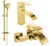 Mexen Libra DQ62 set de baignoire, Gold - 745103DQ62-50