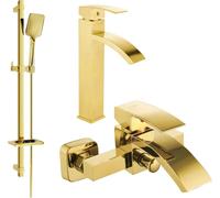 Mexen Libra DQ62 set de baignoire, Gold - 745113DQ62-50