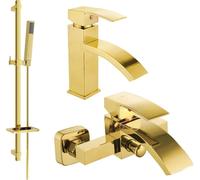 Mexen Libra DQ77 set de baignoire, Gold - 745103DQ77-50