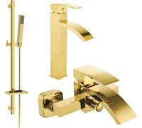 Mexen Libra DQ77 set de baignoire, Gold - 745113DQ77-50