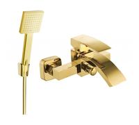 Mexen Libra R45 robinet de baignoire avec ensemble de douche, or - 74513R45-50 5554 5907709187771