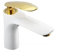 Mexen Lily robinet de lavabo, blanc/doré - 73600-25 1358 5907709111875