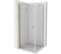 Mexen Lima cabine de douche pliante 100 x 100 cm, transparente, dorée - 856-100-100-50-00 3891 5907709131484