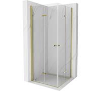 Mexen Lima Double cabine de douche pliante 80 x 80 cm, transparent, or - 856-080-080-50-00-02 5165 5907709182288
