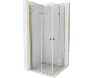 Mexen Lima Double cabine de douche pliante 80 x 80 cm, transparent, or - 856-080-080-50-00-02 5165 5907709182288