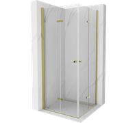 Mexen Lima Duo cabine de douche pliante 100 x 100 cm, transparent, or - 856-100-100-50-00-02 5167 5907709182301
