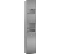 Mexen Linox récipient encastré pour serviettes en papier avec sèche-mains et poubelle, inox - 70K001-01 102470 5905315997760
