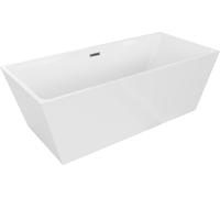 Mexen Lita baignoire autoportante 170 x 75 cm, blanc, trop-plein gun metal - 52121707500-95