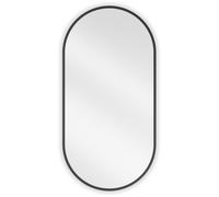 Mexen Loft miroir de salle de bain ovale 80 x 40 cm, cadre noir - 9851-080-040-000-70 25776 5905315069924