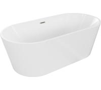 Mexen Luna baignoire autoportante 170 x 80 cm, blanc, bonde en inox poli - 52031708000-97