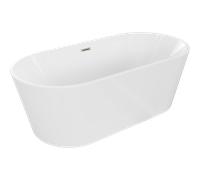 Mexen Luna baignoire autoportante 170 x 80 cm, blanche, trop-plein nickel brossé - 52031708000-97 45809 5905315379603