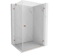 Mexen Lunar-B cabine de douche pivotante droite 85 x 80 cm, transparent, cuivre brossé - 832-085-080-65-00-P 65032 5905315458087