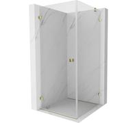Mexen Lunar-B cabine de douche pivotante gauche 80 x 80 cm, transparent, doré - 832-080-080-50-00-L 64759 5905315455994