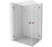 Mexen Lunar-B Duo cabine de douche pivotante 100 x 75 cm, transparent, or rose - 832-100L-075P-60-00 66652 5905315454041