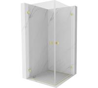 Mexen Lunar-B Duo cabine de douche pivotante 70 x 70 cm, transparent, or brossé - 832-070L-070P-55-00 66603 5905315453648