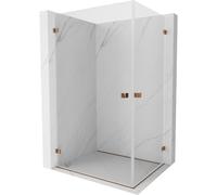Mexen Lunar-B Duo cabine de douche pivotante 85 x 80 cm, transparent, or rose - 832-085L-080P-60-00 66654 5905315454065
