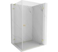 Mexen Lunar-B L cabine de douche pivotante droite 100 x 90 cm, transparent, or brossé - 832L-100-090-55-00-P 67145 5905315461025