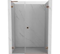 Mexen Lunar-B L porte de douche pivotante droite 150 cm, transparent, or rose - 832SL-150-050-60-00-P 69574 5905315527882