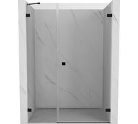 Mexen Lunar-B porte de douche pivotante droite 110 cm, transparentes, noires - 832S-110-050-70-00-P 69692 5905315526274
