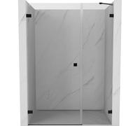 Mexen Lunar-B porte de douche pivotante gauche 140 cm, transparent, noir - 832S-140-050-70-00-L