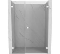 Mexen Lunar-B porte de douche pivotante droite 140 cm, transparent, blanc - 832S-140-050-20-00-P 69491 5905315525796