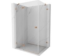 Mexen Lunar cabine de douche pivotante gauche 100 x 80 cm, transparent, cuivre brossé - 834-100-080-65-00-L 64989 5905315437518