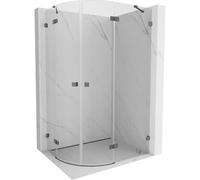 Mexen Lunar cabine de douche semi-circulaire battante droite 100 x 90 cm, transparent, gris canon brossé - 833-100P-090L-66-00 61873 5905315411839