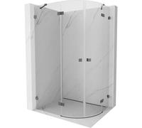 Mexen Lunar cabine de douche semi-circulaire pivotante gauche 100 x 80 cm, transparent, gris canon brossé - 833-100L-080P-66-00 61798 5905315410498