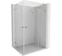 Mexen Lunar Duo cabine de douche à charnière droite 120 x 85 cm, transparent, or - 834-120P-085L-50-00 92896 5905315778475