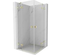 Mexen Lunar Duo cabine de douche pivotante 120 x 120 cm, transparent, or brossé - 834-120L-120P-55-00 62677 5905315426031