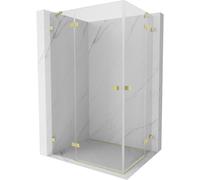 Mexen Lunar Duo cabine de douche pivotante gauche 90 x 85 cm, transparent, or brossé - 834-090L-085P-55-00 62615 5905315425515
