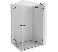 Mexen Lunar Duo cabine de douche pliante droite 120 x 70 cm, transparent, noir - 834-120P-070L-70-00 93254 5905315781192