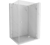 Mexen Lunar-F cabine de douche pliable droite 85 x 80 cm, transparent, nickel brossé - 836-085-080-97-00-P 66096 5905315482969