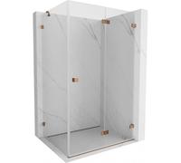 Mexen Lunar-F cabine de douche pliante droite 100 x 90 cm, transparent, or rose - 836-100-090-60-00-P 65810 5905315482228