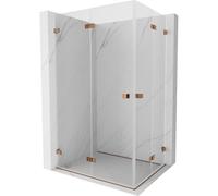 Mexen Lunar-F Duo cabine de douche pliante 100 x 85 cm, transparent, or rose - 836-100L-085P-60-00 65299 5905315478702