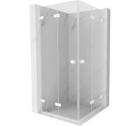 Mexen Lunar-F Duo cabine de douche pliante 80 x 80 cm, transparent, blanc - 836-080L-080P-20-00 65212 5905315477910